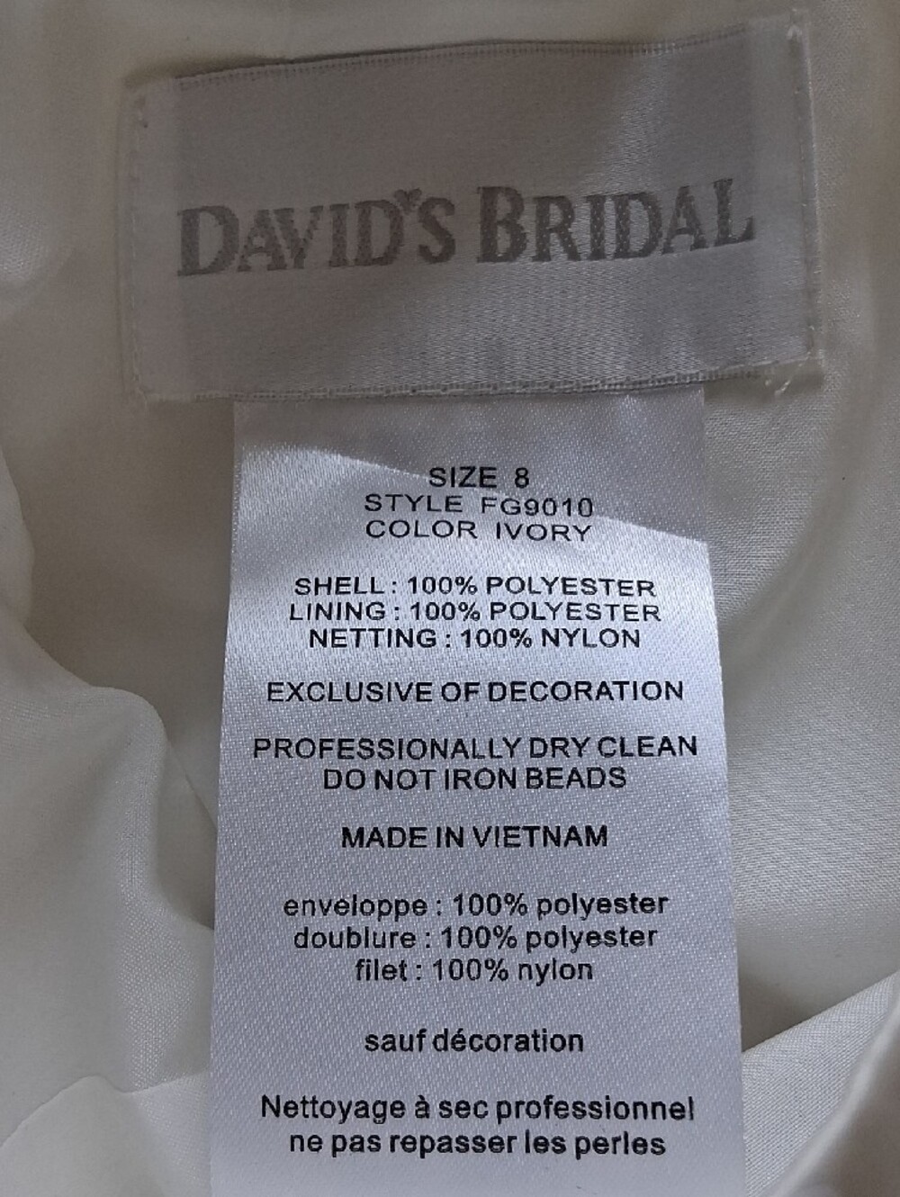 Ivory Flower Girl Dress with Beaded Detail Sz 8 - Picture 2 of 7